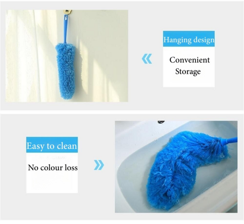 Microfiber Duster with 90° Bendable Head – 22", Washable
