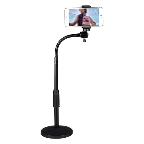 Adjustable Desk Phone Stand – Sturdy Metal, Fits 3.5–6.5" Phones