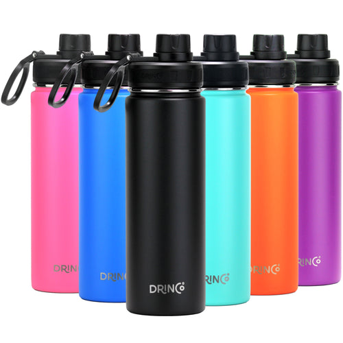 DRINCO 22 oz Insulated Stainless Steel Water Bottle – Black