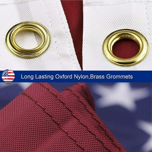 American Flag – Heavy-Duty Embroidered Stars, All-Weather Outdoor